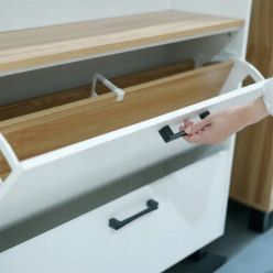 Uchwyt meblowy zestaw 10 szt czarny mat 96mm do szafek kuchennych