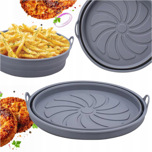 Silikonowa forma okrągła wkład air fryer do frytkownicy beztłuszczowej 20cm