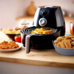 Silikonowa forma okrągła wkład air fryer do frytkownicy beztłuszczowej 20cm