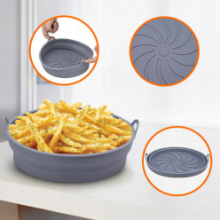 Silikonform rund Einsatz Air Fryer für Heißluftfritteuse 20cm