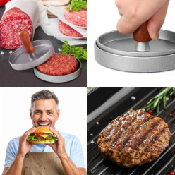 Burgerpresse Form Presse aus Metall für Fleisch Hamburger Patties Förmchen