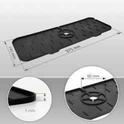 Silikonowa mata na zlew ociekacz do zlewu kuchennego pod kran kranu czarna