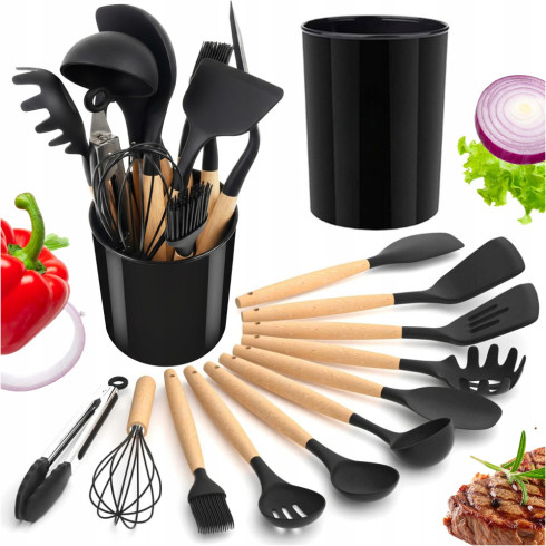 Przybory kuchenne silikonowe zestaw przyborów kuchennych akcesoria 12 el