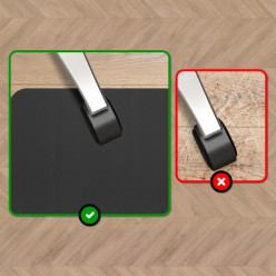 Mata ochronna pod fotel biurowy krzesło 90 x 130cm na podłogę czarna