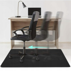 Mata ochronna pod fotel biurowy krzesło 90 x 130cm na podłogę czarna