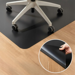 Mata ochronna pod fotel biurowy krzesło 90 x 130cm na podłogę czarna
