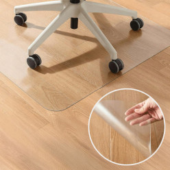 Mata ochronna pod fotel biurowy krzesło 90 x 130cm na podłogę mleczna