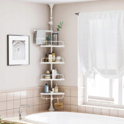 Armoire de salle de bains support coin porte-bébé télescopique pour la douche et la baignoire