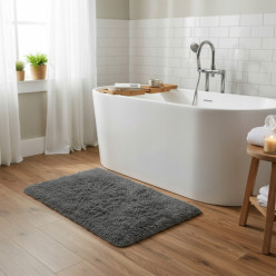 Dywaniki łazienkowe zestaw 3 częściowy miękkie antypoślizgowe szary