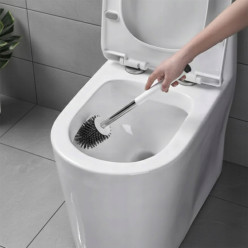 Silikonový volně stojící toaletní kartáč pro koupelnu WC koupelna set 2v1
