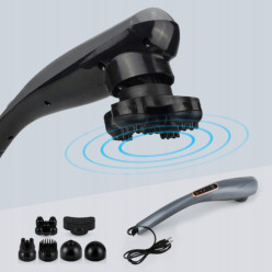 Masażer przewodowy do ciała pistolet 6 głowic LCD kark ciało plecy wielofunkcyjny