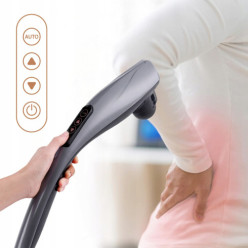 Masażer przewodowy do ciała pistolet 6 głowic LCD kark ciało plecy wielofunkcyjny