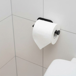 Uchwyt na papier toaletowy czarny samoprzylepny loft ścienny do łazienki