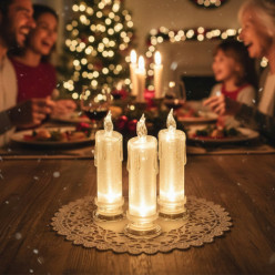 Świeczka elektryczna wkład do zniczy świeczka brokatowa 16cm z bateriami