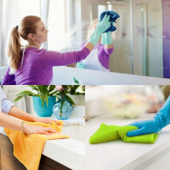 Ensemble de 5x microfibres linge de nettoyage pour cuisine de voiture
