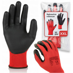 Latex work gloves gardening gloves set 12 pairs size XXL