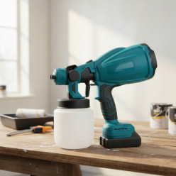 Farbsprühpistole für Wände Malerpistole elektrisch +2x Akku 36v 2000mah