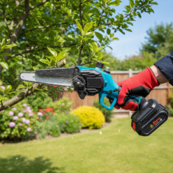 Mini piła elektryczna akumulatorowa mini 8" + dwa 2x akumulatory 1.5ah