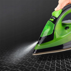 Żelazko bezprzewodowe parowe ceramiczne zielone 2400W