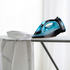 Żelazko bezprzewodowe parowe ceramiczne niebieskie 2400W