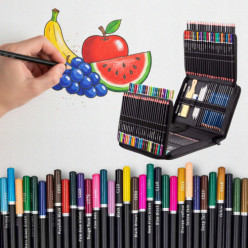 Art set 146 pcs for painting large gift pencils crayons in a case