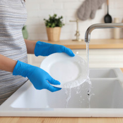 Rękawiczki nitrylowe rękawice bezpudrowe niebieskie blue 100 szt rozmiar XS