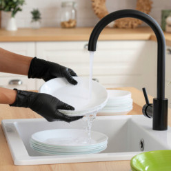 Rękawiczki nitrylowe rękawice bezpudrowe czarne black 100 sztuk rozmiar XS