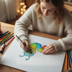 Zestaw do malowania artystyczny dla dzieci walizka farby malarski 288 el