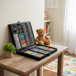 Zestaw artystyczny 86 el do malowania duży na prezent kredki ołówki