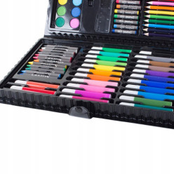 Zestaw artystyczny 86 el do malowania duży na prezent kredki ołówki
