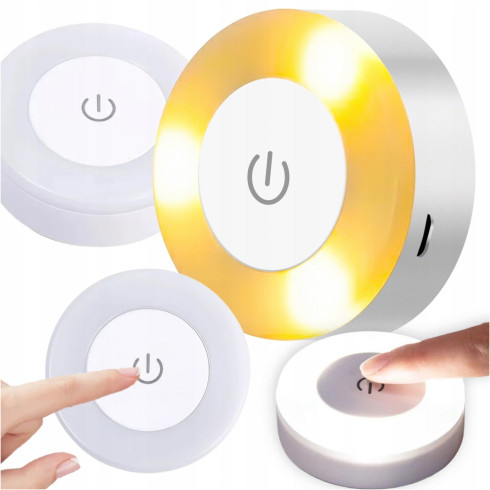 Touch LED lamp 3 light colours white warm natural night light magnetic