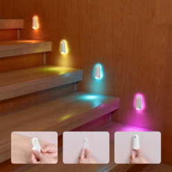 LED lámpa mozgással és sötétedés érzékelő RGB fény éjszakai lámpa USB