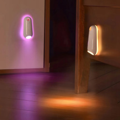 LED lampa s pohybovým a soumrakovým senzorem RGB světlo noční lampa USB