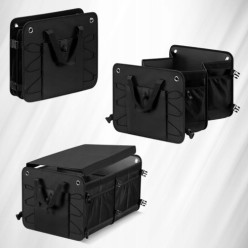 Duży organizer do bagażnika samochodu auta skrzynka kufer z pokrywą sztywny