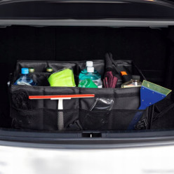 Duży organizer do bagażnika samochodu auta skrzynka kufer z pokrywą sztywny
