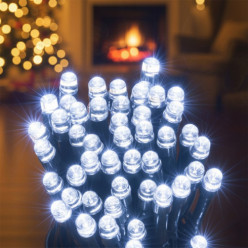 Lampki choinkowe świąteczne 100 LED biały zimny programator 8 trybów