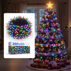 Lampki choinkowe świąteczne 200 LED multikolor programator 8 trybów