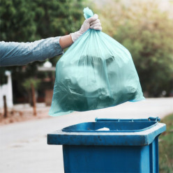 Worki na śmieci 60l 100 sztuk niebieskie klasyczne mocne 10 rolek