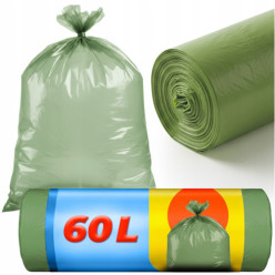 Worki na śmieci 60l zielone...