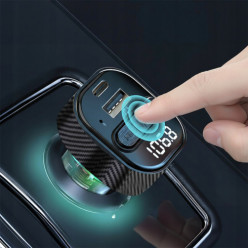 FM jeladó Bluetooth autó töltő RGB mp3 USB-c 30w