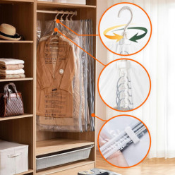 Vacuum bag for clothes with hanger 70x145cm
