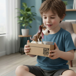 Skarbonka piesek interaktywna pies zjada monety automat sejf schowek duża