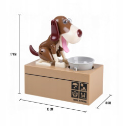 Boîte à monnaie chien interactif mange pièces automatique coffre-fort endroit grande