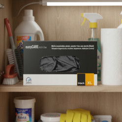 Rękawice nitrylowe rękawiczki zarys black 100 szt czarne bezpudrowe rozmiar XL