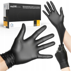 Rękawice nitrylowe rękawiczki zarys black 100 szt czarne bezpudrowe rozmiar XL