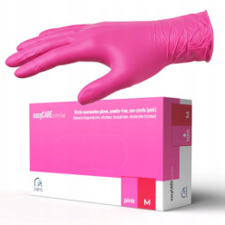Nitrile gloves pink 100 pcs...