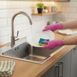 Rękawice nitrylowe rękawiczki pink 100 szt różowe rozmiar M