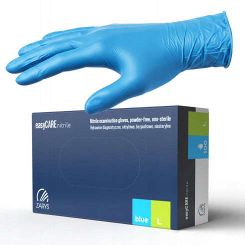 Gants nitriles bleu 100 pces bleu taille L