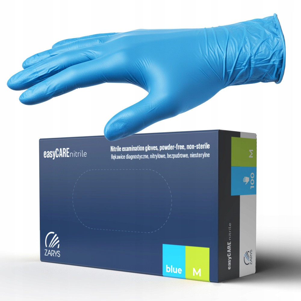 Rękawice nitrylowe rękawiczki blue 100 szt niebieskie rozmiar M
