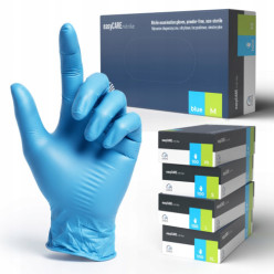 Rękawice nitrylowe rękawiczki blue 100 szt niebieskie rozmiar M